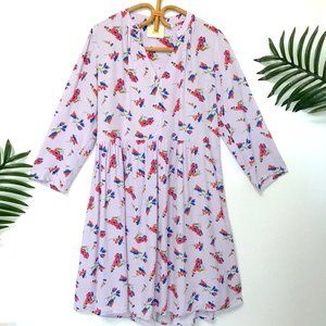 MAEVE ANTHROPOLOGIE Purple Floral Day Dress S